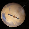 Mars Express with MARSIS antenna unfurled